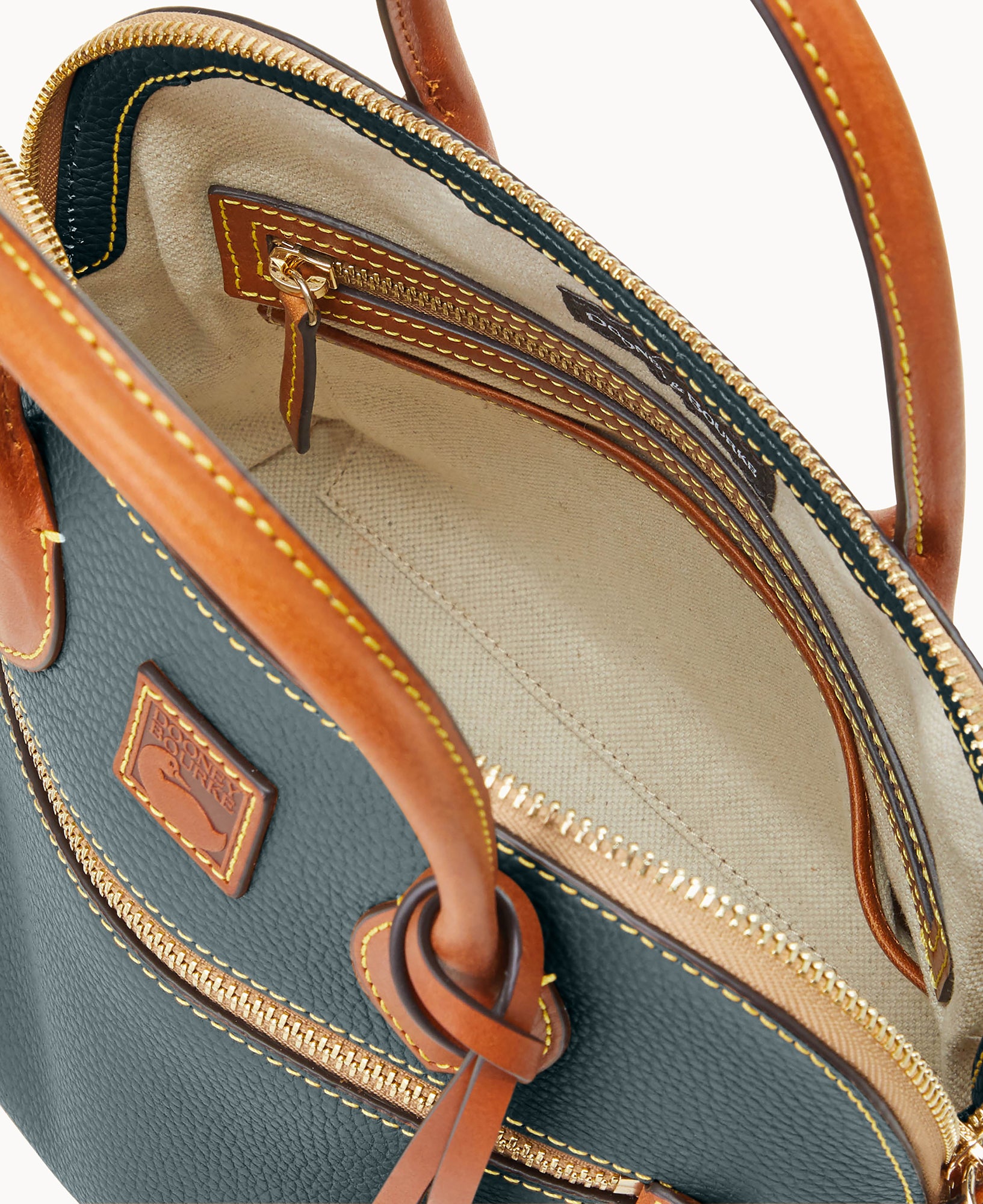 Pebble Grain Domed Satchel - Image 7