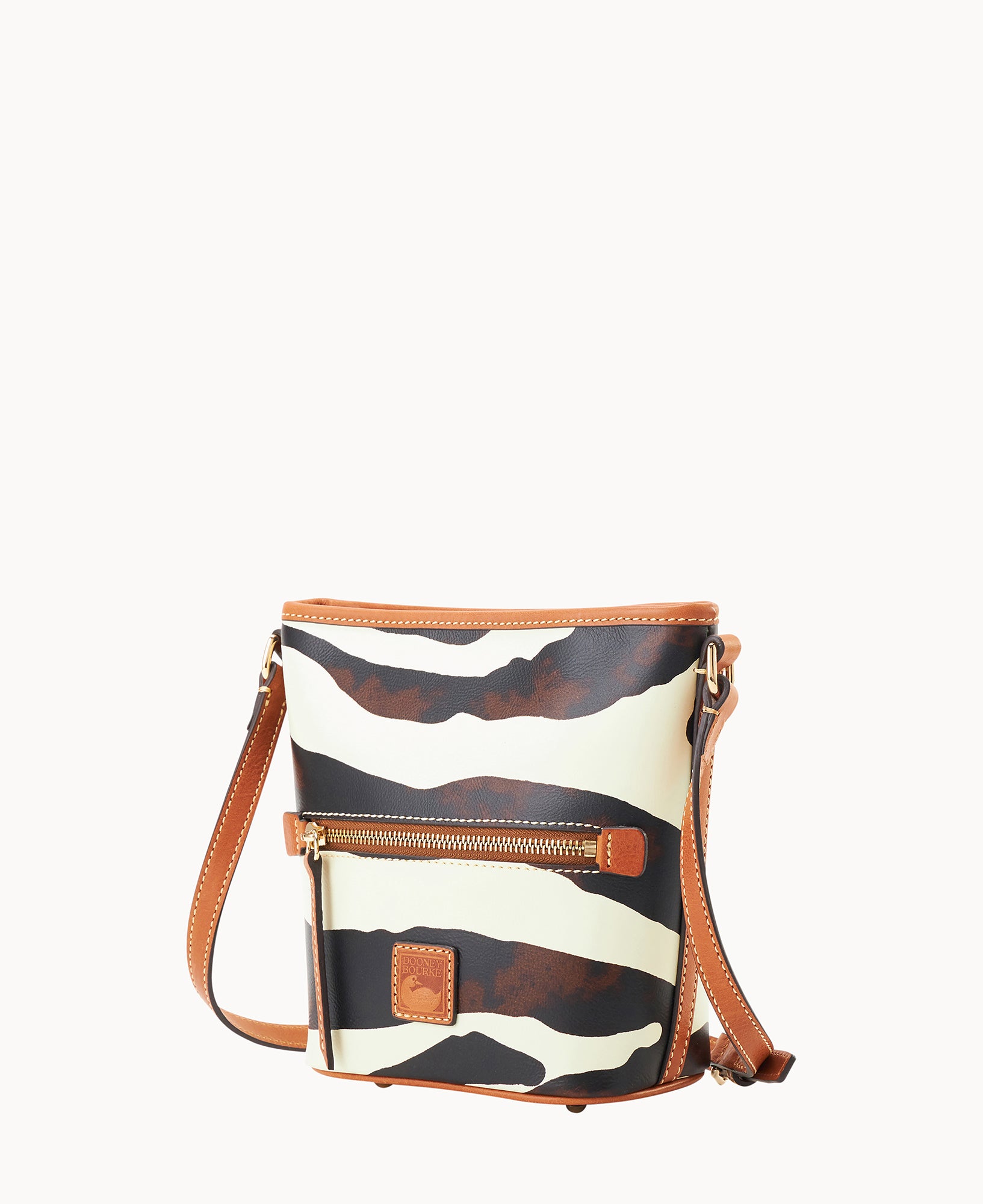 Zebra Leather Small Zip Sac - Image 2
