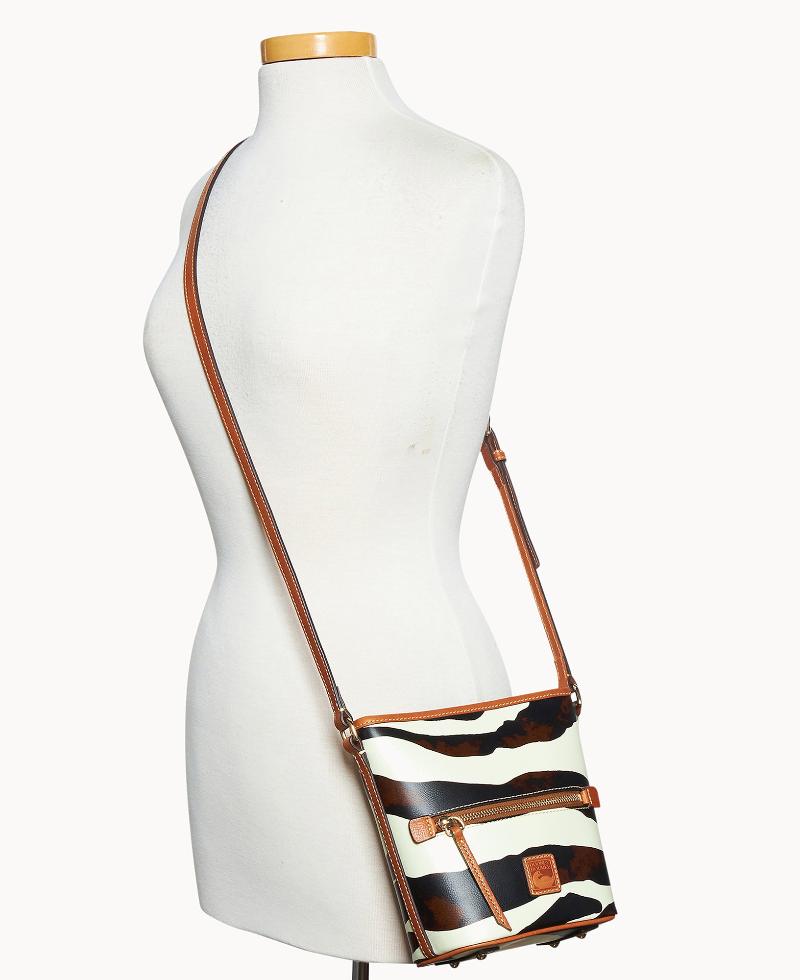 Zebra Leather Small Zip Sac - Image 4
