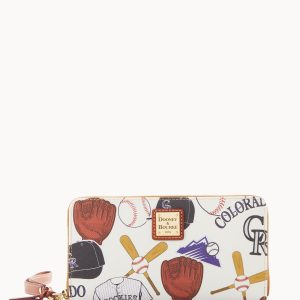 MLB Rockies Large Zip Around Wristlet
